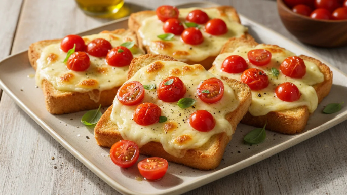 TORRADA DE QUEIJO E TOMATE